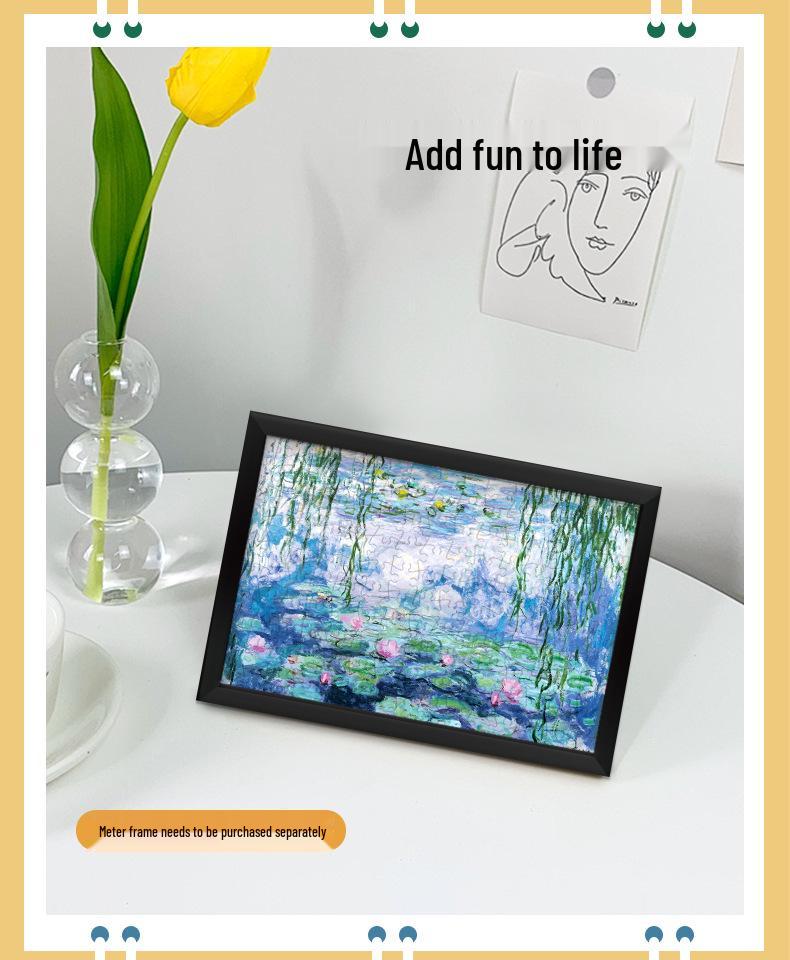 Mini Puzzle Tub de Test 150 de Piese - Design Pictură în Ulei pentru Decompresie Adulți