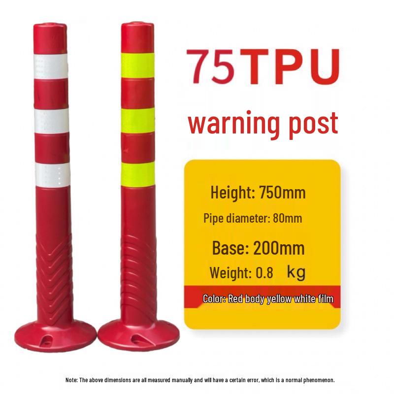 Reflective Elastic Traffic Bollard: PU Anti-Collision Post & Rubber Road Barrier