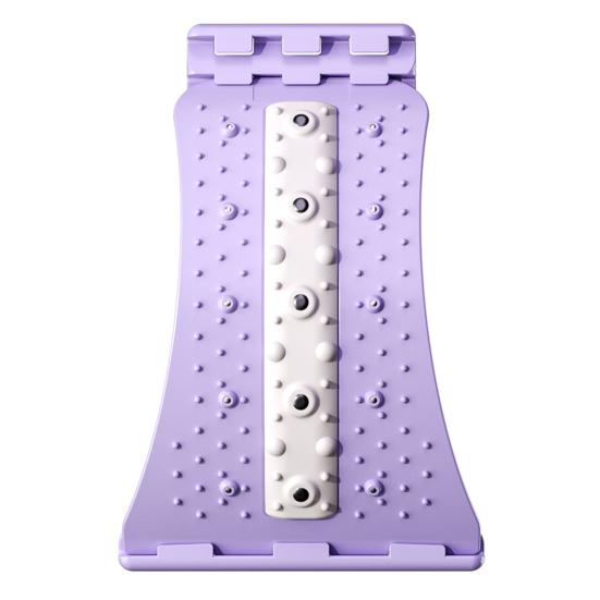 Lumbar Support Board Back Stretcher Waist Trainer with Acupressure Points 4-Level Adjustable Back Massager Lumbar Cracker Board Spine Decompressor