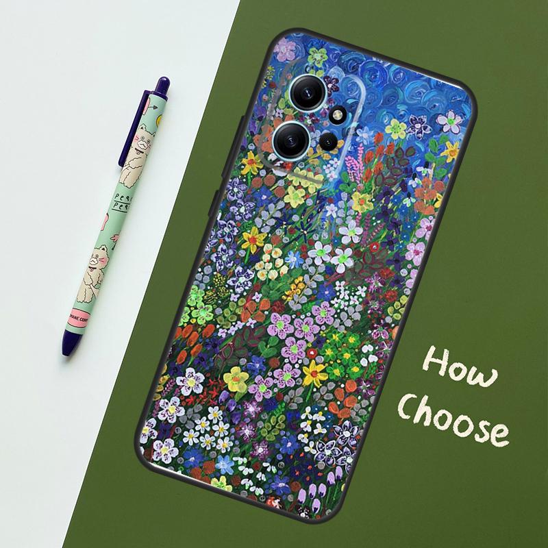 Buntes Blumenmalerei Kunstetui Für Xiaomi Redmi Note 13 10 11 12 14 15 Pro Plus Hülle Für Redmi 15C 15 14C 10C 12C 13C