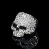 European & American Skull Ring with Diamond Metal, Fashion Rock Style