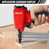 WISEUP Pneumatic Nail Gun Air Wood Frame Stapler with 3600 Staples DIY Wooden Furniture Construction Stapler Nail Pneumatic Tool