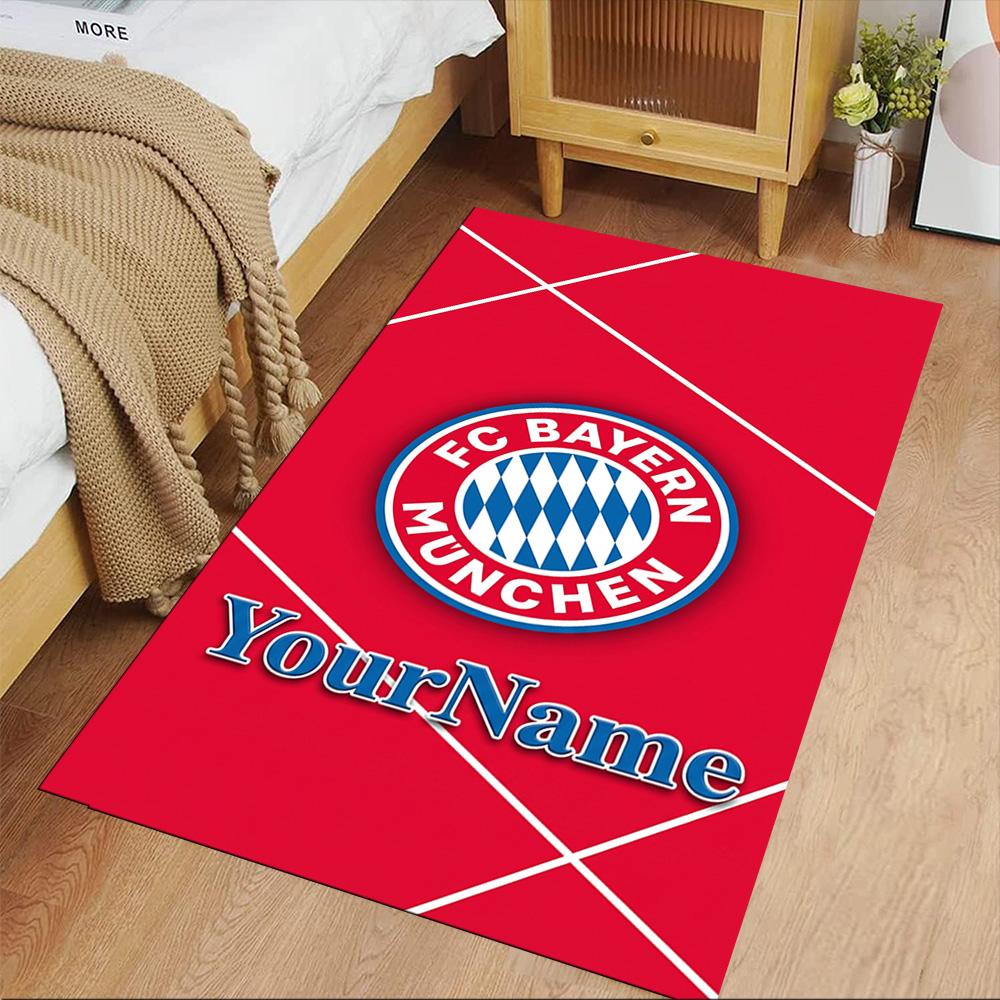 Bayern Munich Customize Text Floor Rug Office Rug Suitable for Playrooms Living Rooms Outdoor Study room Anti-slip Rug Office home decor