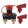 Dual-Hole Keyed RV Battery Disconnect Switch - Power Cut-off Isolator