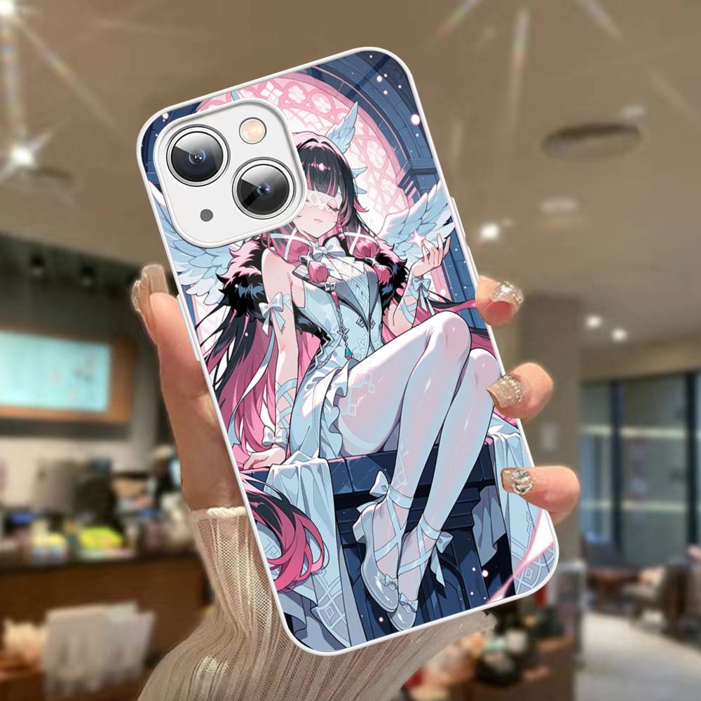 Genshin Impact Columbina Tempered Glass For iphone 14 13 12 11 Pro Mini XS MAX 14Plus X XS XR Cover