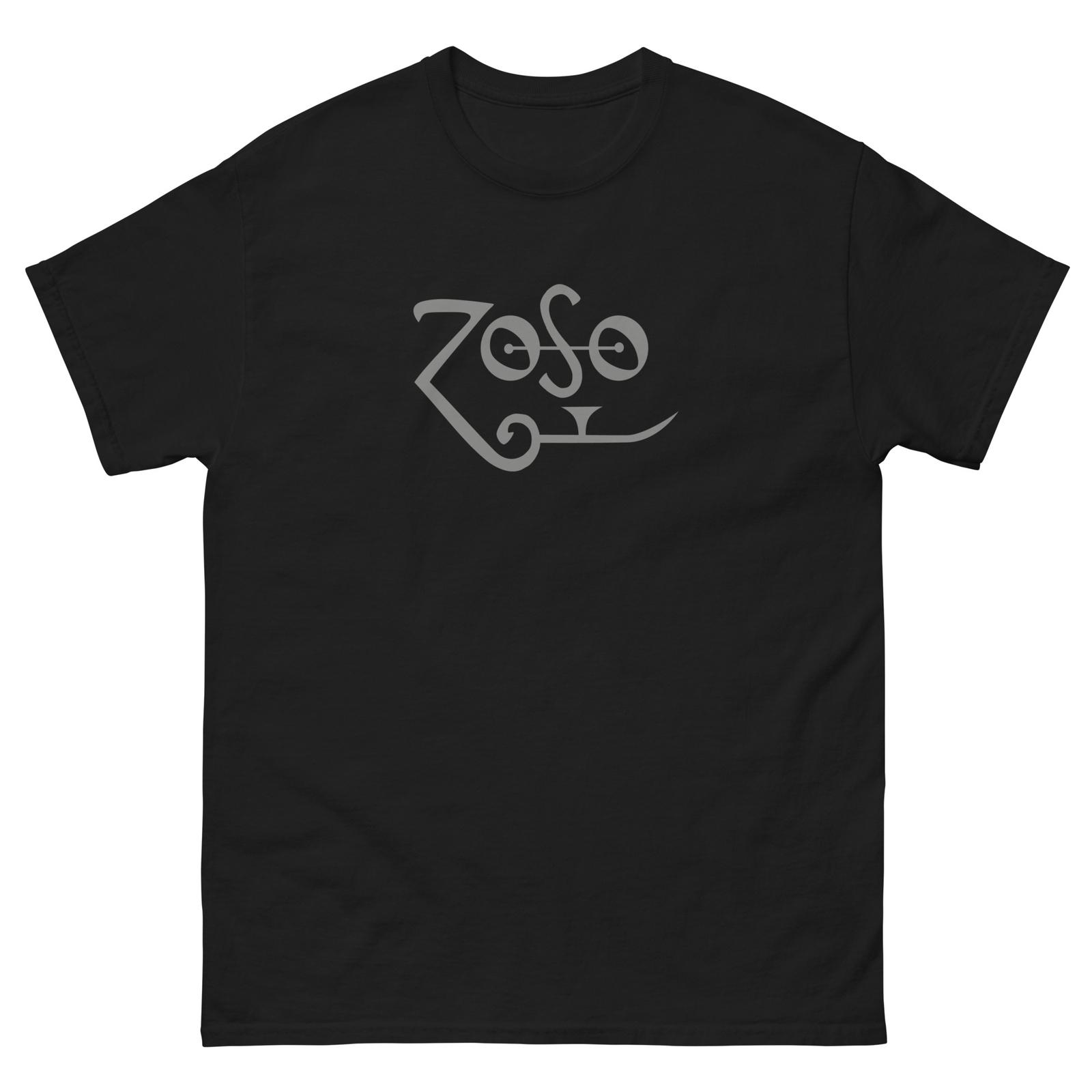 Led Zeppelin Jimmy Page Zoso Symbol Logo Saturn Unisex classic tee S-5X S
