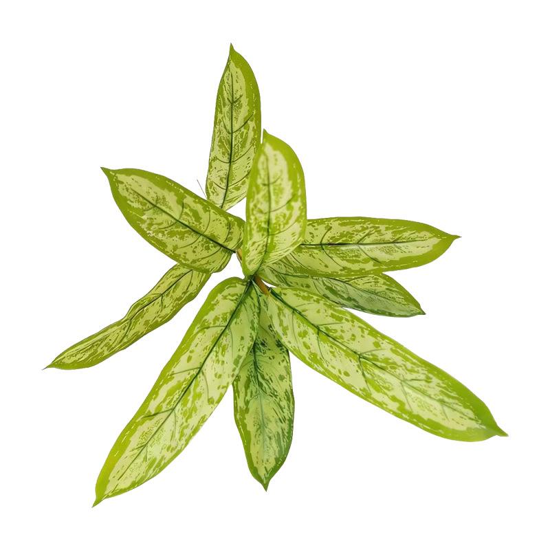 Desktop Rubber Tree & Aspidistra Potted Plant - Bionic Green Landscape Ornament