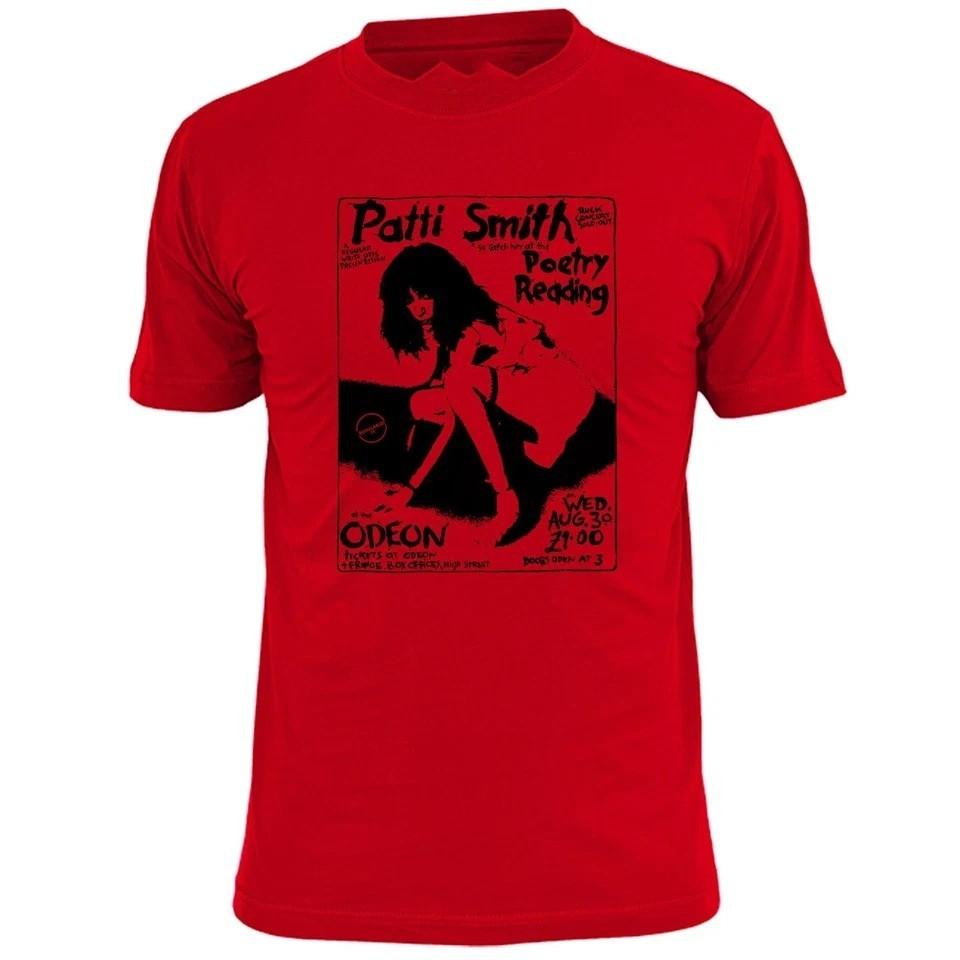 Patti Smith Group Live IN Concert Red Cotton T Shirt  TU219 Unisex T-Shirt S