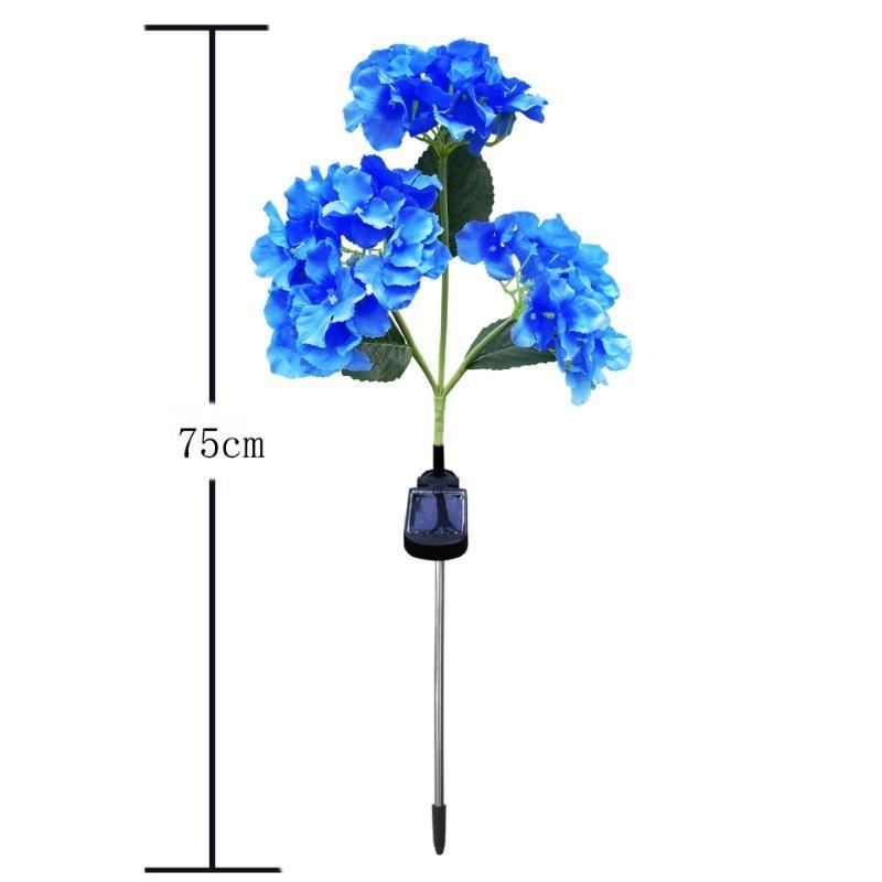 Hydrangea Rose Flower Solar Led Light Outdoor Garden Lawn Lamps for Garden and Vegetable Patch Country House Decoration