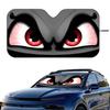 Car Cartoon Devil Eye Demon Smiling Face Car Sun Shade Windshield Shocked Car Front Window Sunshades Cover Keep Vehicle Cool UVWindshield Sunshades 1