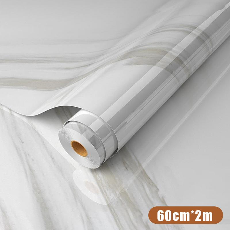 Self Adhesive Marble Grain Contact Paper Waterproof Oil Proof Stain Resistant Easy Clean for Kitchen Countertop Bathroom Renovation