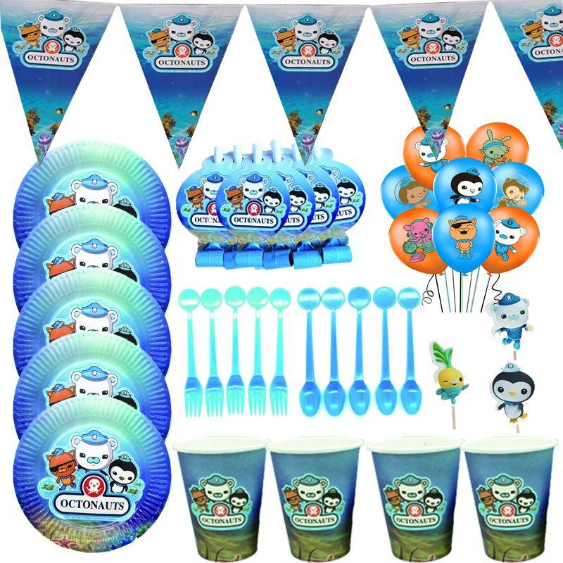 Birthday Kids Octonauts Party Supplies Decor Balloon Cup Plate Tableware Banner