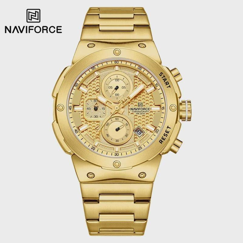 Man Quartz Watch Luxury Luminous Chronograph Wristwatch Stainless Steel Waterproof Men Date Calendar Clock