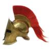 Middelaldersk spartansk gresk 300 rustningsstålhjelm King Leonidas sca/larp med plume