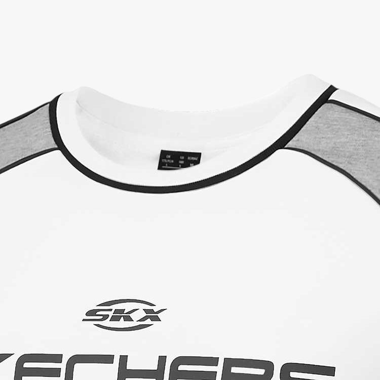 Skechers Sports Lifestyle Series Crew Neck Warm Pullover Long Sleeve Sweatshirt Unisex Sweatshirt Bright-White P424U013-0019