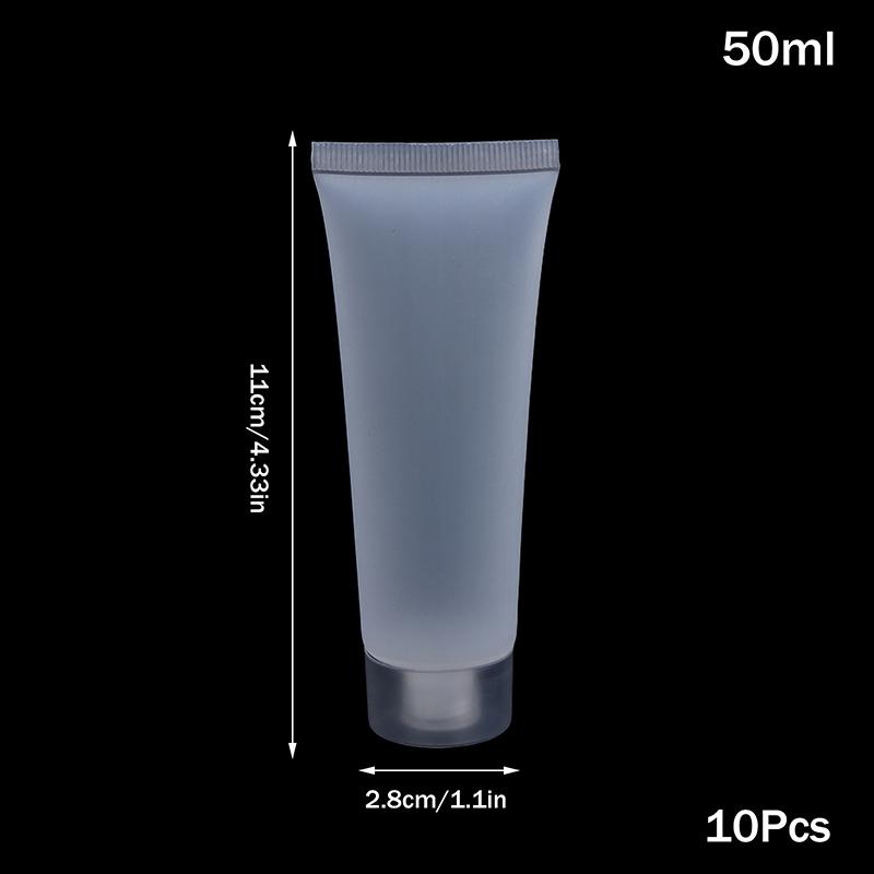 10Pcs Squeeze Lotion Container Refillable Bottle Travel Pack Empty Matte Clear Tube Cosmetic Cream Lotion Shampoo Bath Dispenser
