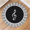 CD Musical Round Carpet Living Room Decoration Teenager Mat Anti Slip Chair Cushion Round Rugs for Bedroom Music Design Rug