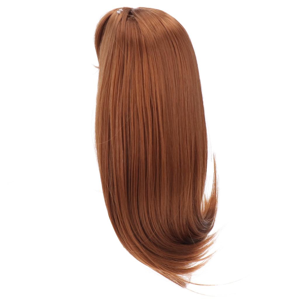 8in to 9in Doll Hair Wig High Temperature Fiber Mesh Long Curly Doll Hair Replacement for 1 3 Doll Crimson