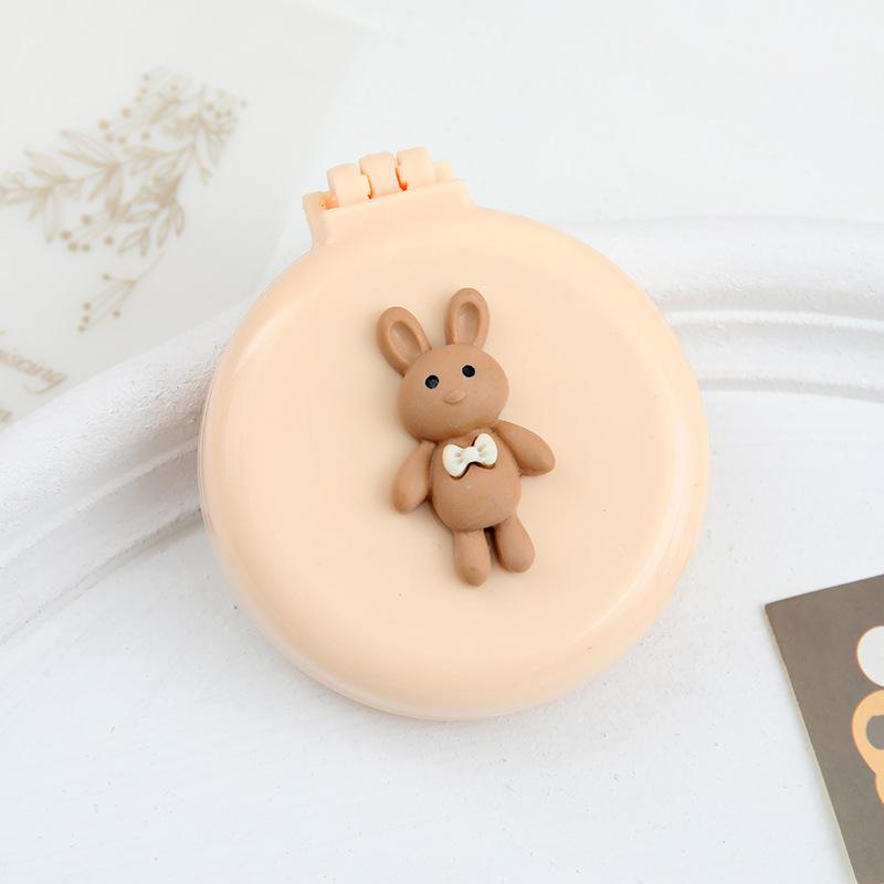Cute Cartoon Folding Comb with Cosmetic Mirror for Girls Air Cushion Massage Portable Comb  Kids Dress Up Makeups Toy Gifts
