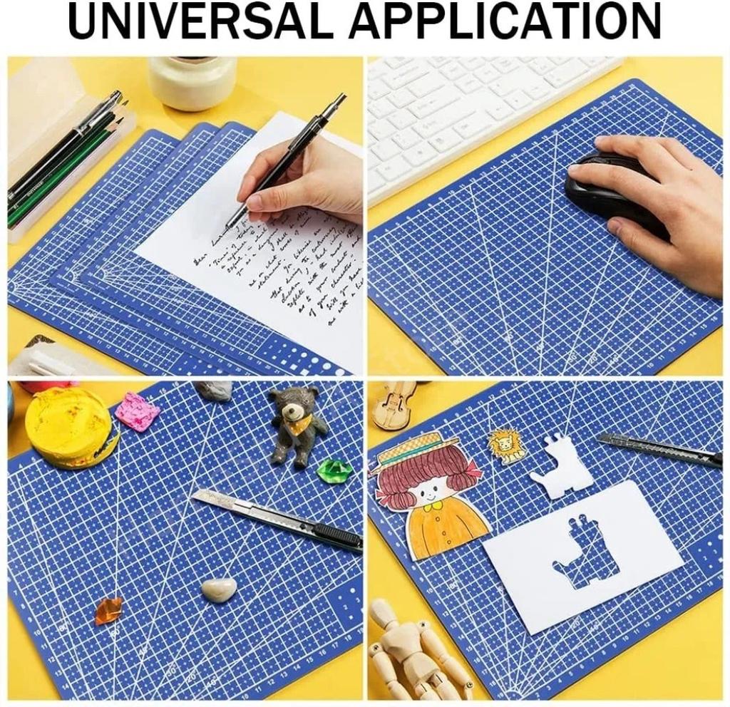 Self Healing Cutting Mat A4 Size Double Sided Plastic Board with Grid for Crafting Sewing and Fabric Projects