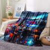 1Pc Truck Print Flannel Blanket, High quality Comfortable for All Seasons, Home Decor, Warmth and Comfort, Perfect for Christmas Gifts