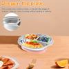 Baby Safe Stainless Steel Dining Plate Suction Children Dishes Feeding Toddler Training Tableware Kids Baby Divided Plate Bowls