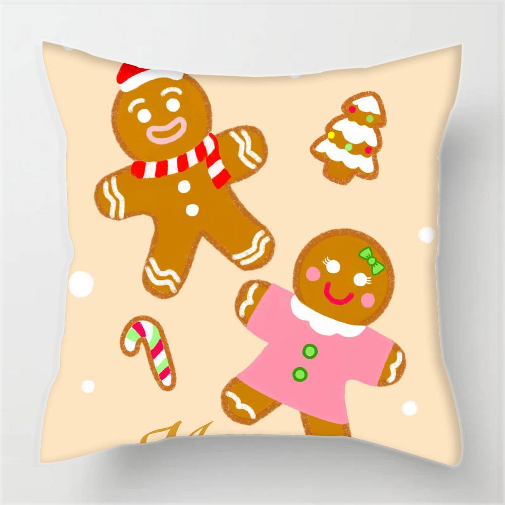 Pierniczkowy ludzik Boże Narodzenie Poszewki na poduszki pokrowce na poduszki sofy do salonu wystrój domu prezenty
