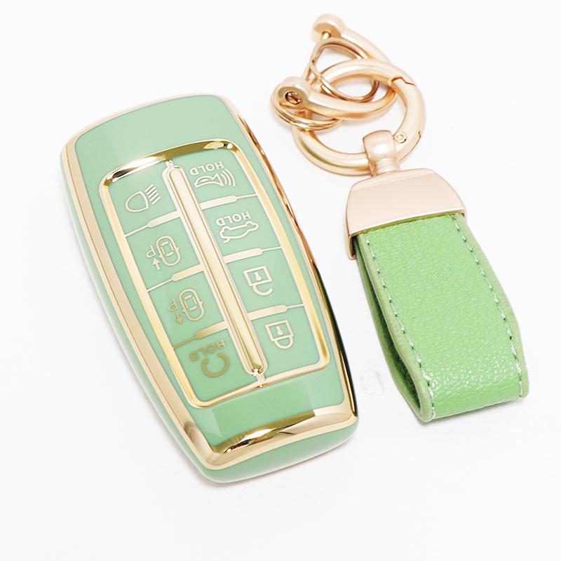 Auto Keyless Soft Tpu Car Key Case For Hyundai Gv80 Gv90 G70 G80 G90 Gv70 For Genesis Shell Fob Cover Keychain Accessories