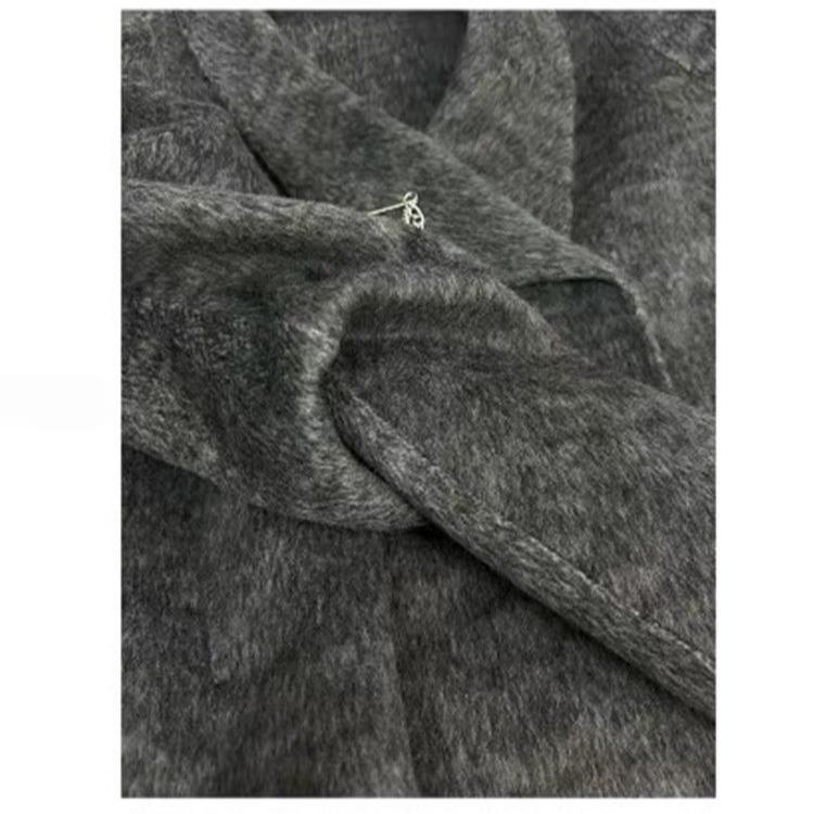 Modischer kurzer Wollmantel für Damen mit doppelseitigem Design