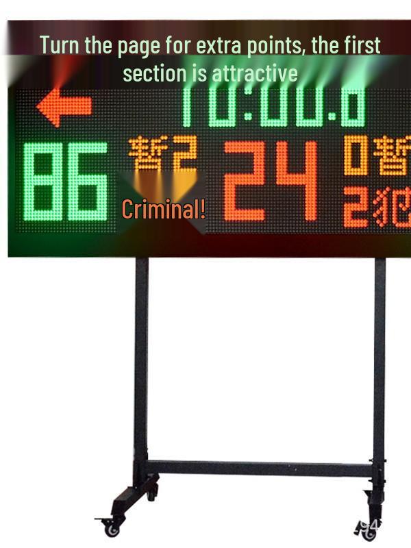 LED Scoreboard for Football, Table Tennis, Badminton & Basketball Referee with 24-Second Timer Gymnastics