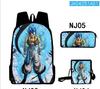 New animation cartoon dragon ball backpack, primary and secondary school schoolbag, satchel, shoulder bag, pencil case three-piece set
