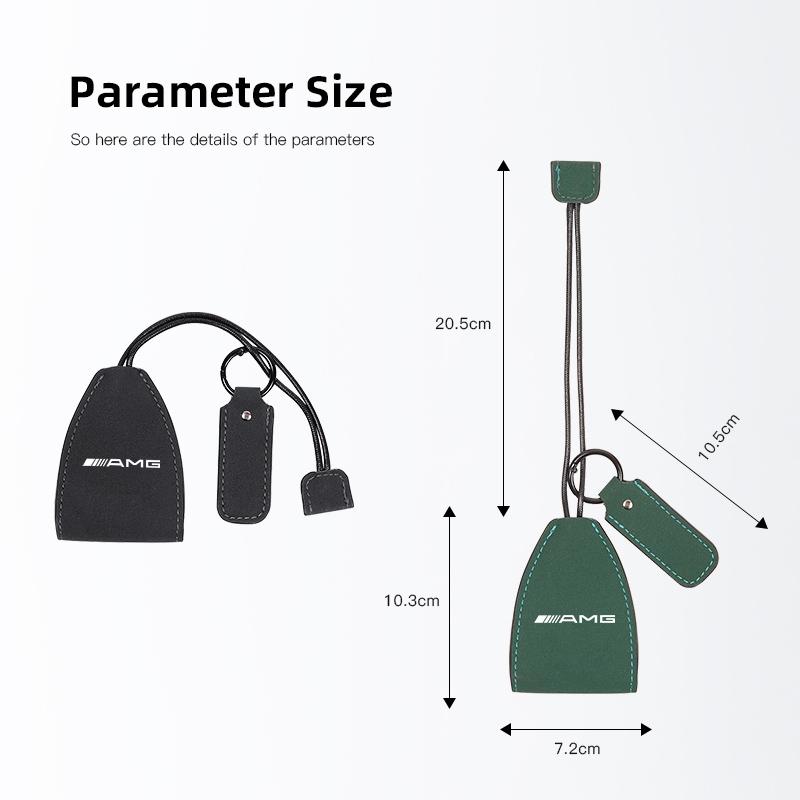 Car Logo Keychains Selected Suede Leather Car Key Bag For Mercedes Benz AMG Smart Fortwo 451 450 453 EQ Forfour Coupe Cabrio 451