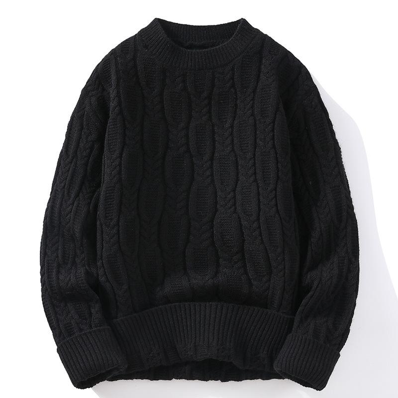 Gorąca Wyprzedaż, Męski Sweter z Dzianiny z Okrągłym Dekoltem, Osobisty Styl, Sweter Pulower Casualowy, Ciepły Sweter z Dzianiny