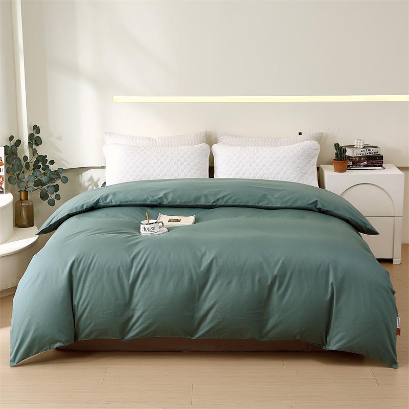 

1 шт. Простой однотонный пододеяльник из 100% хлопка, приятный для кожи оранжевый чехол с застежкой-молнией, постельное белье размера «queen-king-size» 150x200cm Single 1Pc