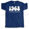 mens brand tshirt short sleeve male gift tops 1968 Limited Edition unisex t-shirt teenagers for him plus size teeshirt