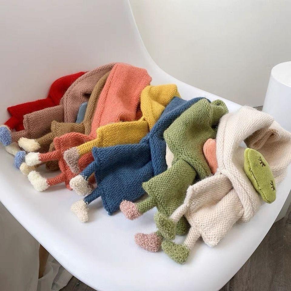 Children's Autumn Winter Cartoon Scarf - Windproof, Super Cute, Fashionable Korean Style Neck Warmer for Boys and Girls