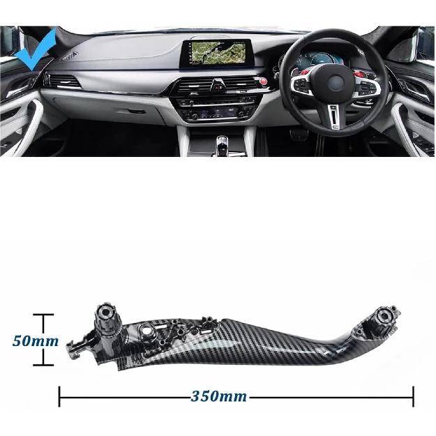 חדש ידית דלת פנים לרכב צד שמאל ימין פנל קישוט פנימי 51417438523 51417438524 תואם ל-BMW סדרה 5 G30 G31 G38 2017-2023(סט סיבי פחמן)