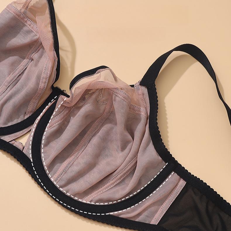 Large Size Bra Women's Lace Bra Full Cup Bra Lingerie Thin Bra
