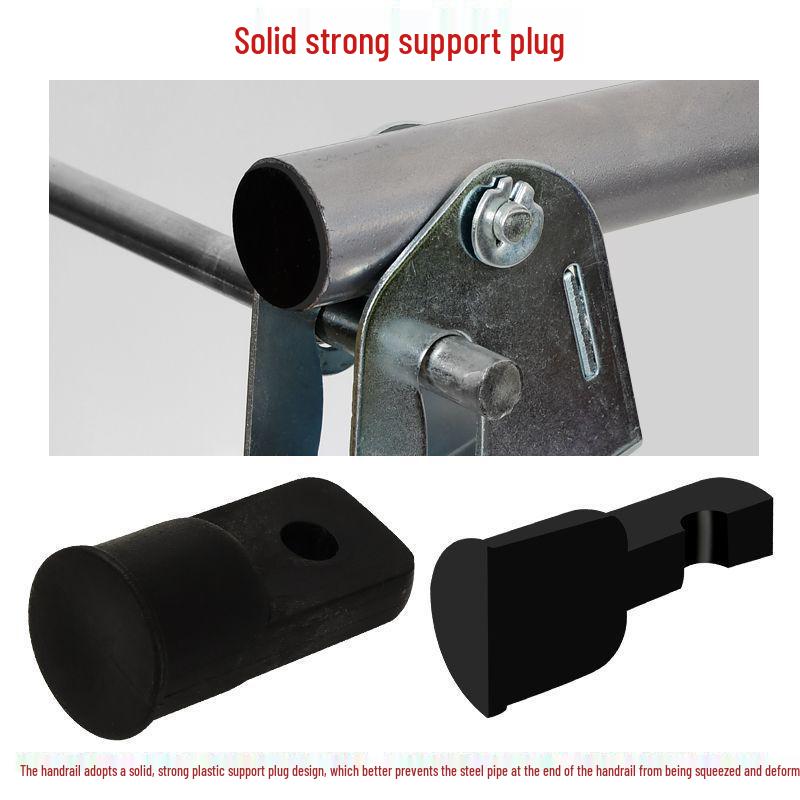 Lightweight Folding Flatbed Hand Truck - Silent, Thickened Steel Plate, 4-Wheel Trolley for Household Use