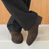 Lazy One-pedal Loafers Men's Light Casual British Style Business Dress Shoes 34919 brown-J