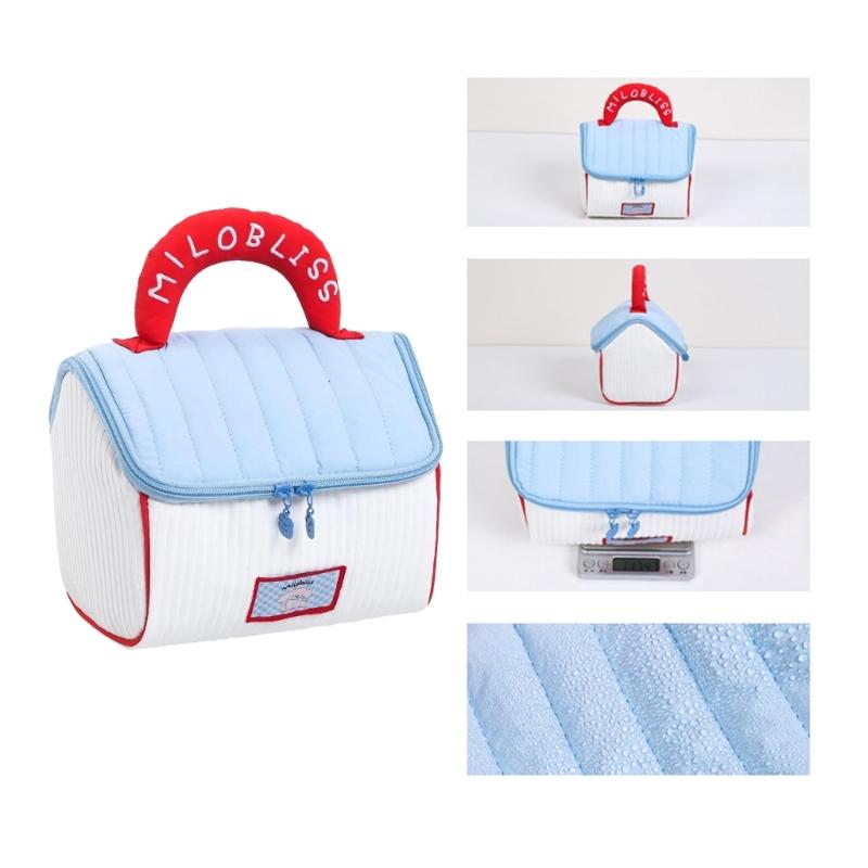 Handheld Makeup Bag Travel Cosmetic Bag Large Capacity Toiletry Bag Wash Bag Lovely House Skincare Storage Bag