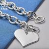 Bijuterii brățară cu pandantiv inimă dragoste din argint 925