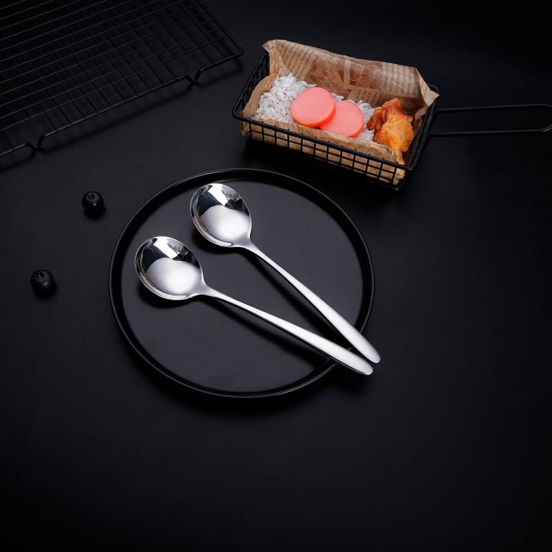 COODORA 316L Stainless Steel Round Bottom Soup Spoon Set