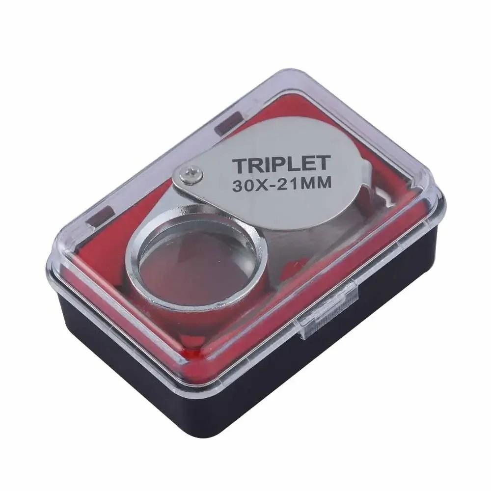 10X Pocket Loupe Magnifier Foldable Reading Magnifiers Gifts Diamond Jewelers Eye Glass Tool