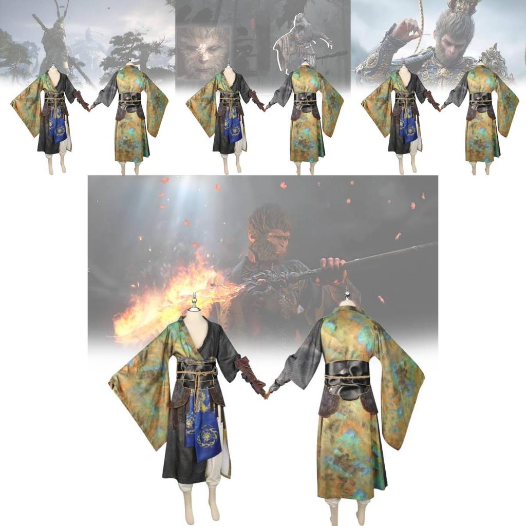 Elegant Black Myth Wukong Cosplay Attire Vintage Inspired Costume For Performances