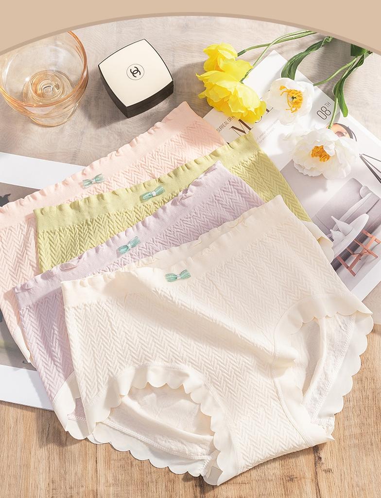 Morandi Color Mid Waist Women's Underwear