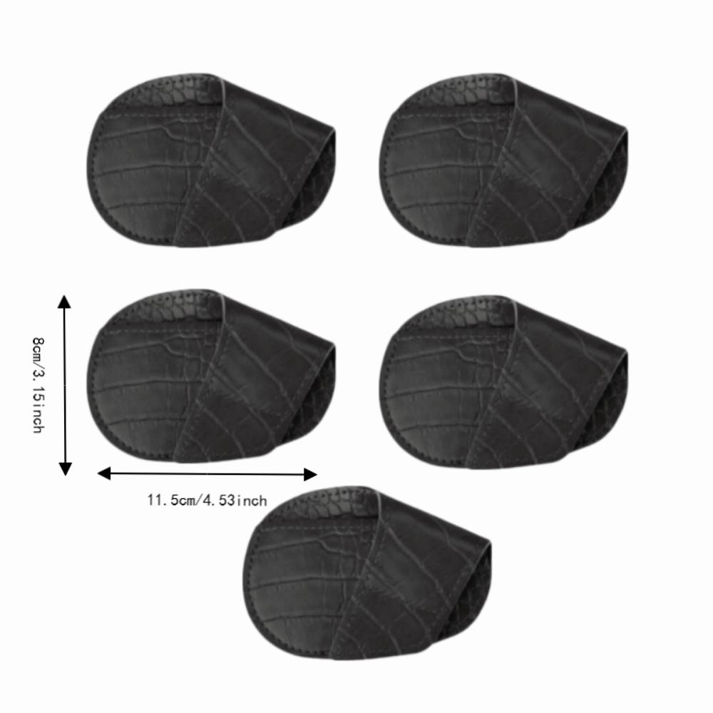5pcs/7pcs Open Ended Iron Head Covers Stitched Edges Golf Club Head Covers  Practice Range