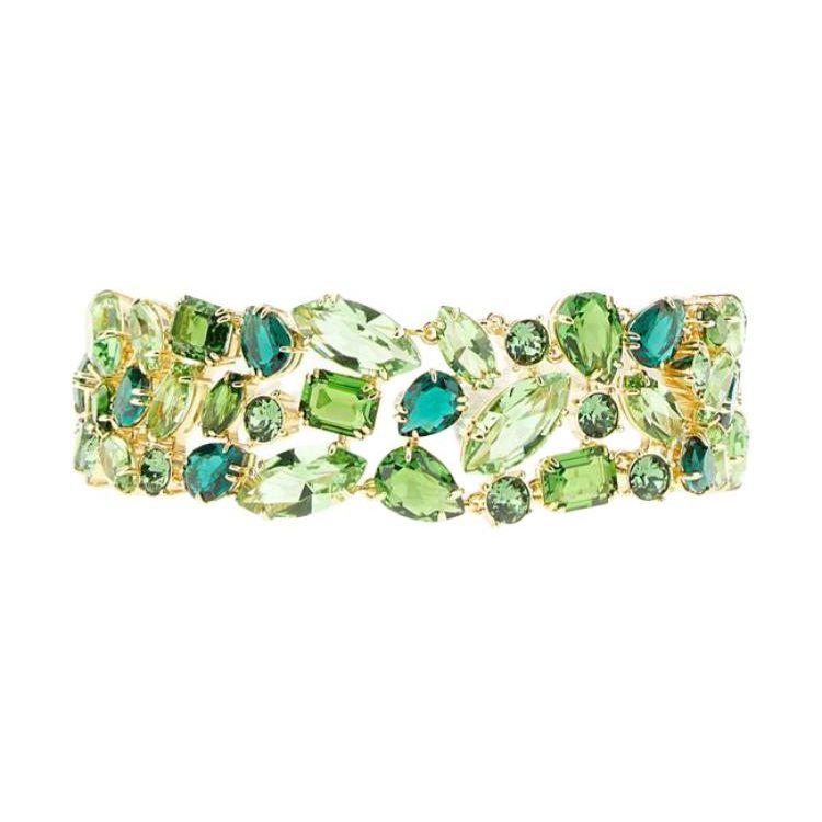 

Swarovski Logo Gema Metal Crystal Bracelet Women bracelets Green 5670091GREGOS M,Green