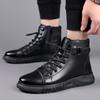 Martin Boots Men's Winter Velvet Cotton Shoes High-top Men's Leather Boots Leather Cotton Leather Shoes Warm Snow Boots Men's Shoes