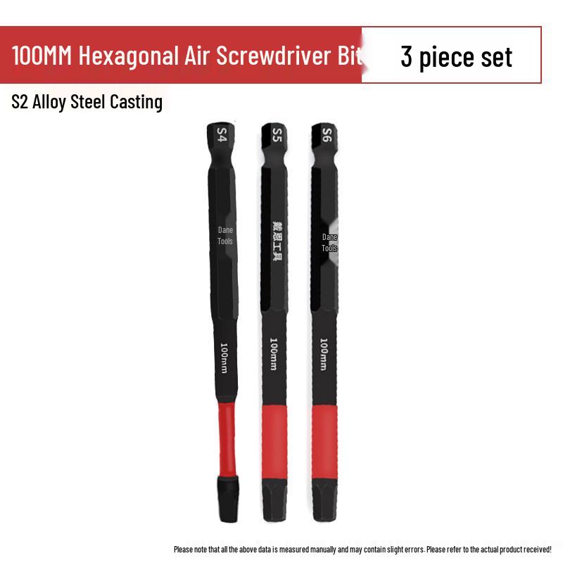 Hexagonal Anti-Slip S2 Alloy Steel Magnetic Screwdriver Bits for Electric Drills
